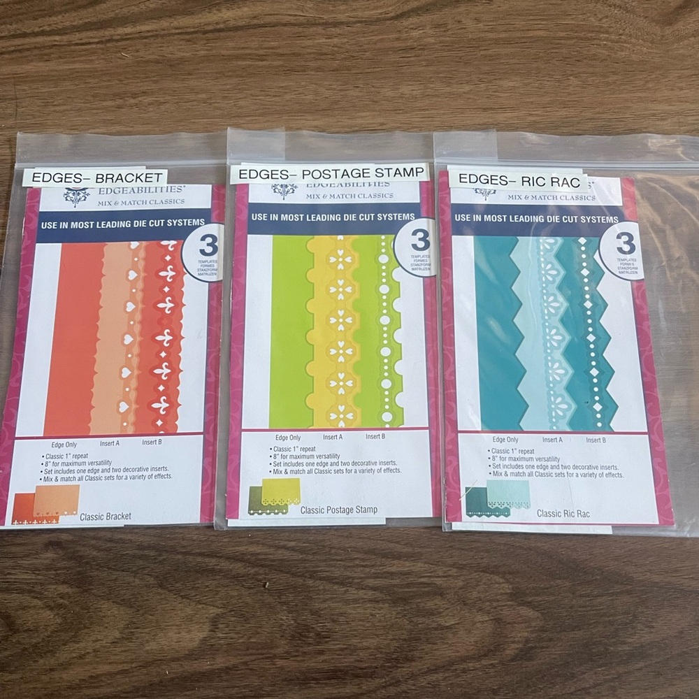 Spellbinders Edgeabilities edges bundle die 9 template’s
